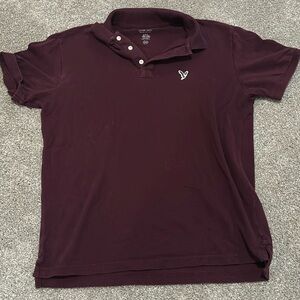 AE maroon collard shirt
